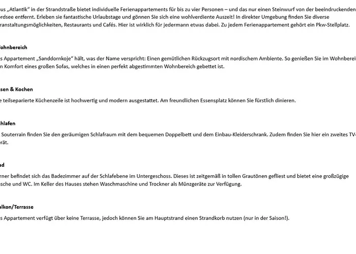 Atlantik - Strandstr 17, App 20 * Wenningstedt-Braderup